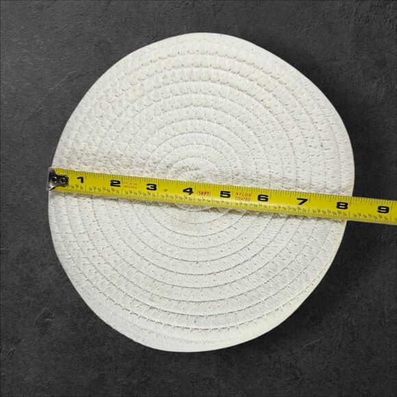 Little Hippo Set 2 Fabric Storage Baskets Grey White Neutral Home Organization - Picture 7 of 13